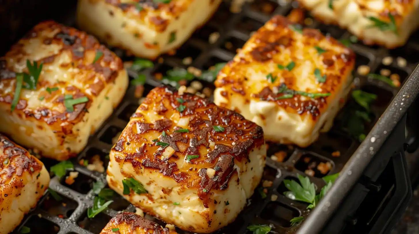 Knuspriger Halloumi im Airfryer zubereitet
