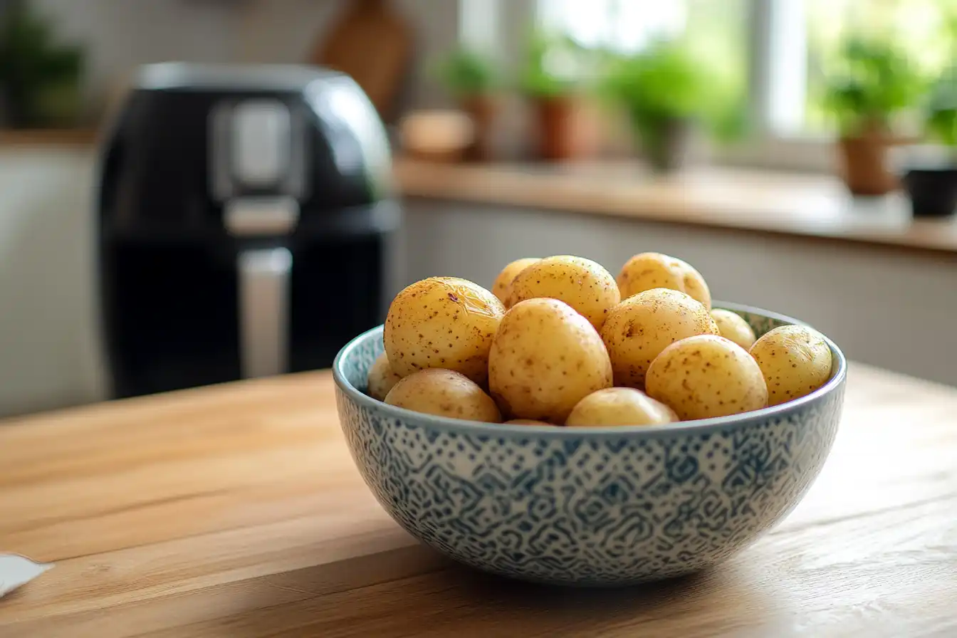 Wie lange brauchen rohe Kartoffeln in der Heißluftfritteuse?